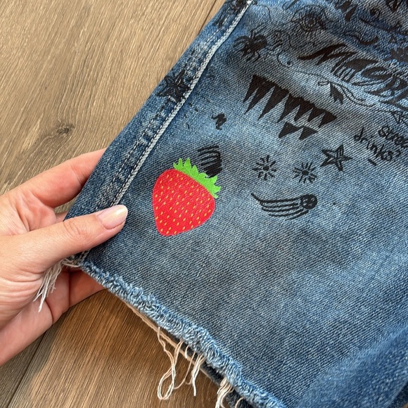 MOTHER Superior High-Waisted Smokin' Fray Shorts Never Enough Size 25 - Picture 5 of 13